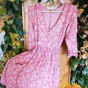 Medium April Cornell Coral Pink Pocket Dress